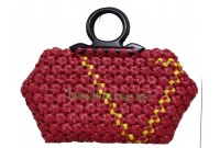 Giỏ hoa 6 cánh quai gỗ 